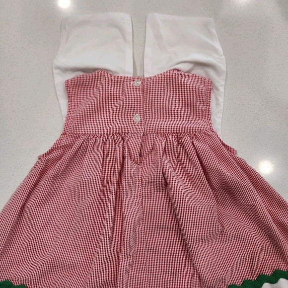 Vintage Class Club Baby Size 18 Months Red White Picnic Summer Ladybug Dress - Picture 10 of 13